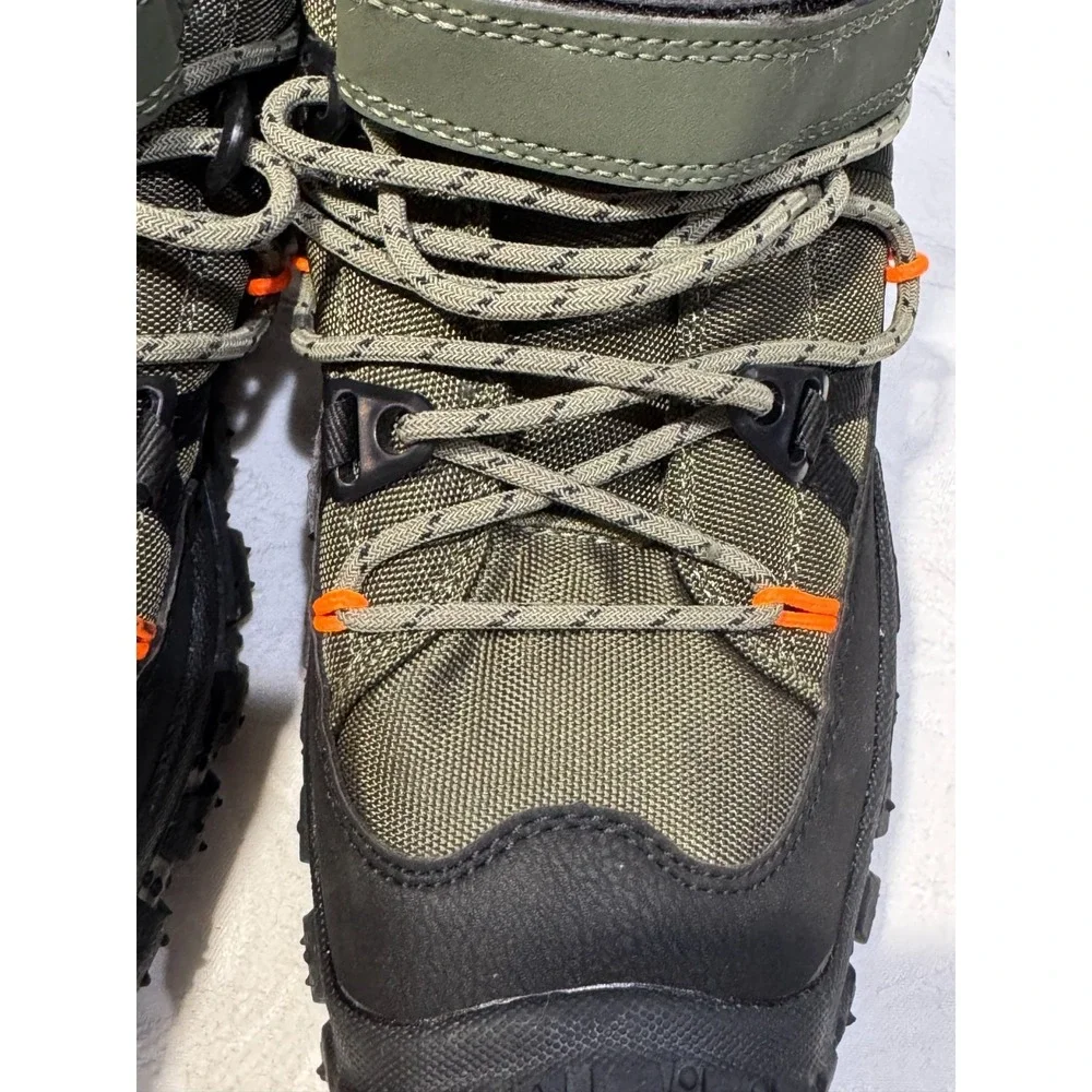 Grnkids Kids Winter Boots‎ US 4 EU 36 Olive Black Orange Fur Hiking Shoes